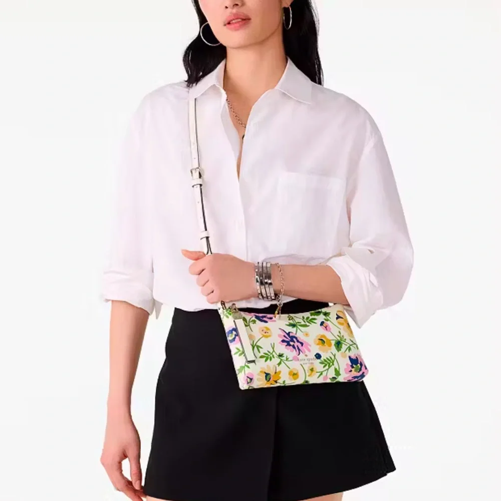 Kate Spade Sadie Printed Small Crossbody Candied Flowers Cream Multi
